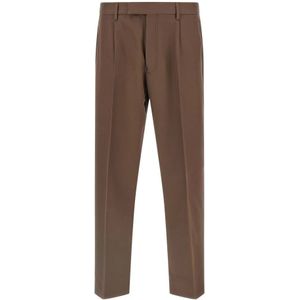 Zegna, Heren, Broeken, Bruin, Maat: L Katoen,