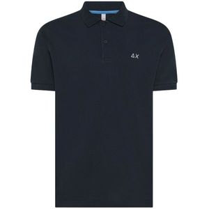 Sun68, Heren, Tops, Blauw, Maat: 2XL Katoen,