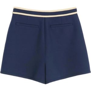 Valentino Garavani, Dames, Korte broeken, Blauw, Maat: S