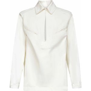 Dries Van Noten, Heren, Blouses & Shirts, Beige, Maat: S Katoen,