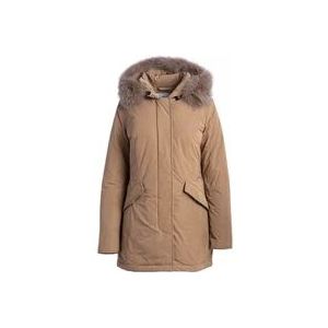 Woolrich Casual-Sportieve Winddichte Jassen , Brown , Dames , Maat: L