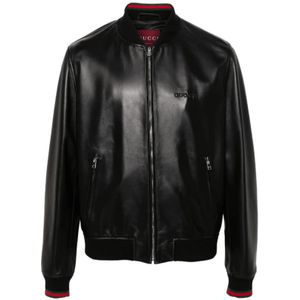 Gucci, Heren, Jassen, Zwart, Maat: L Wol,