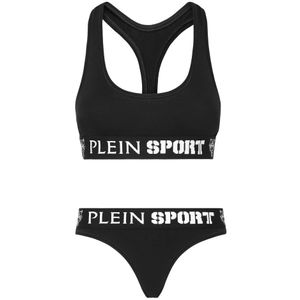 Plein Sport, Dames, Ondergoed, Zwart, Maat: L Katoen,