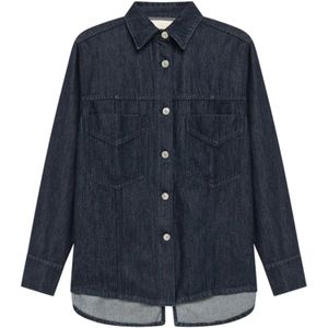 Roy Roger's, Dames, Blouses & Shirts, Blauw, Maat: XS Denim,