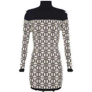 Elisabetta Franchi, Dames, Jurken, Veelkleurig, Maat: XS Viscose,