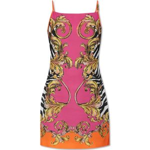 Versace Jeans Couture, Dames, Jurken, Veelkleurig, Maat: XL Poliester,