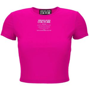Versace Jeans Couture, Dames, Tops, Roze, Maat: L
