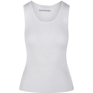 Balenciaga, Dames, Tops, Wit, Maat: S Wol,