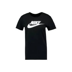 Nike Sportswear Essential T-Shirt , Black , Dames , Maat: S