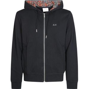 Sun68, Heren, Sweatshirts & Hoodies, Zwart, Maat: S