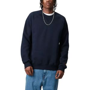 Carhartt Wip, Heren, Sweatshirts & Hoodies, Blauw, Maat: XL Katoen,