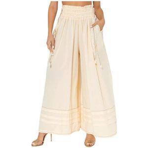 Agua by Agua Bendita, Dames, Broeken, Wit, Maat: L