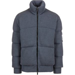 Iceberg, Heren, Jassen, Grijs, Maat: M Leer,