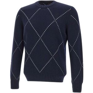 Gran Sasso, Heren, Truien, Blauw, Maat: L Wol,