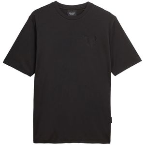 Lyle & Scott - Panelled Neoprene - T-shirt - Zwart - Relaxte Pasvorm