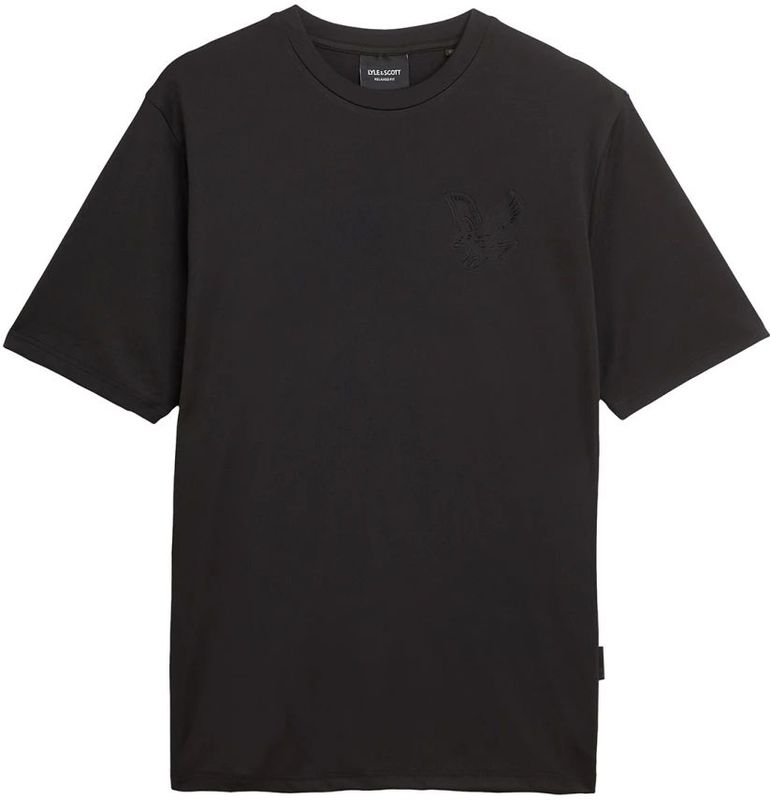 Lyle & Scott - Panelled Neoprene - T-shirt - Zwart - Relaxte Pasvorm