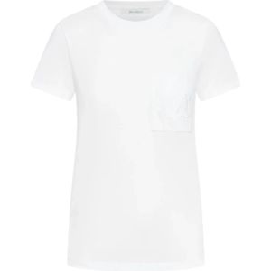 Max Mara, Dames, Tops, Wit, Maat: L Katoen,