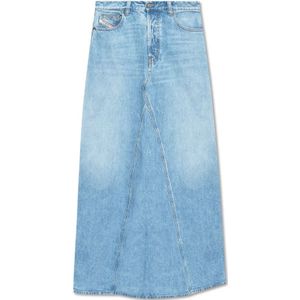 Diesel, Dames, Rokken, Blauw, Maat: W28 Denim,