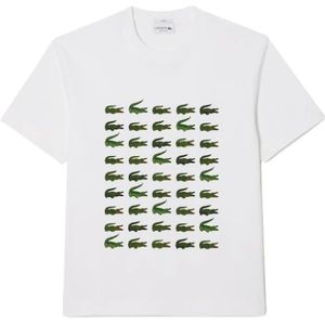 Lacoste, Heren, Tops, Wit, Maat: M Katoen,