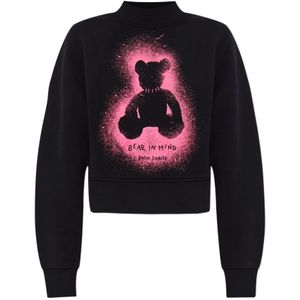 Palm Angels - Sweatshirt - Zwart - Dames - Katoen - Met Print