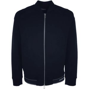 Emporio Armani, Heren, Sweatshirts & Hoodies, Blauw, Maat: M
