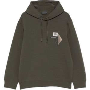 Emporio Armani, Heren, Sweatshirts & Hoodies, Groen, Maat: XL Katoen,