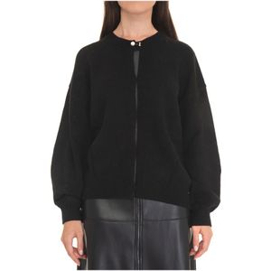 Liu Jo, Dames, Truien, Zwart, Maat: XL Wol,