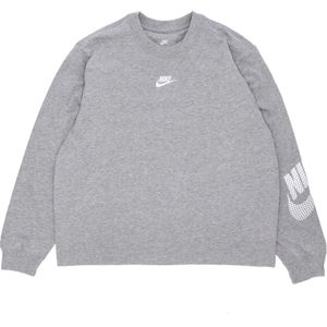 Nike - Longsleeve T-shirt - Donkergrijs - 100% Katoen - Ronde Hals