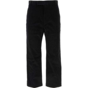 Thom Browne, Heren, Broeken, Zwart, Maat: S Corduroy,