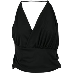 Dondup, Dames, Tops, Zwart, Maat: L Poliester,