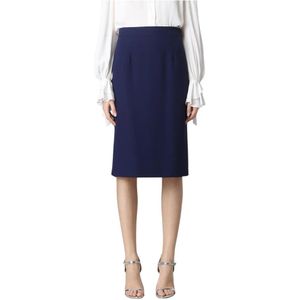 Alberta Ferretti, Dames, Rokken, Blauw, Maat: M Leer,