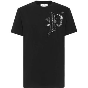 Philipp Plein, Heren, Tops, Zwart, Maat: 2XL Katoen,
