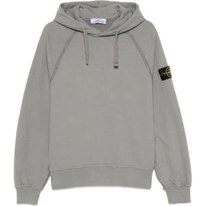 Stone Island, Heren, Sweatshirts & Hoodies, Grijs, Maat: L Katoen,