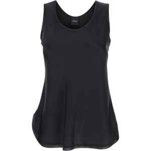 Plain, Dames, Tops, Zwart, Maat: L Satijn,