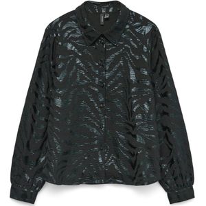 VERO MODA - VMCARLA - Blouse - Marine / Zwart - Dierenprint