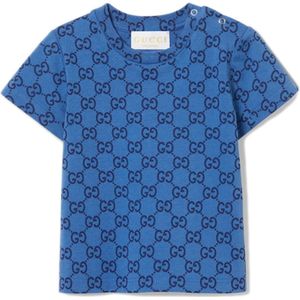 Gucci, unisex, Tops, Blauw, Maat: 80 CM Katoen,