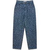 Sofie Schnoor - Blauwe Mom Jeans - Dames - Katoen - Met Luipaardprint