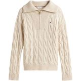 Tommy Hilfiger, Dames, Truien, Beige, Maat: 2XS Wol,
