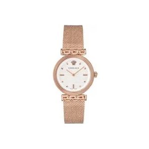 Versace Meander roségouden horloge , Yellow , Dames , Maat: ONE Size