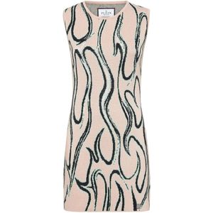 Philipp Plein, Dames, Jurken, Beige, Maat: S Lame,