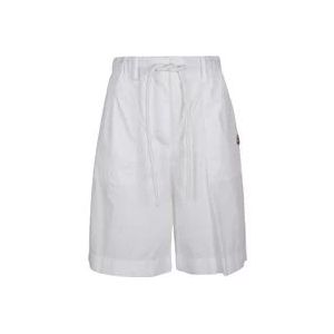 Moncler Stijlvolle Lange Shorts voor Vrouwen , White , Dames , Maat: S