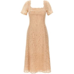 Ermanno Scervino, Dames, Jurken, Roze, Maat: S Polyamide,