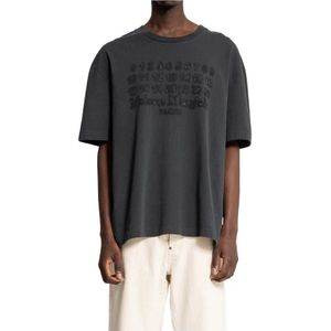 Maison Margiela, Heren, Tops, Zwart, Maat: 2XL Katoen,