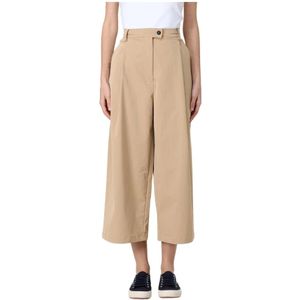 Save The Duck, Dames, Broeken, Beige, Maat: S Poliester,