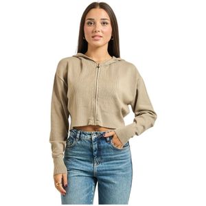 Patrizia Pepe, Dames, Sweatshirts & Hoodies, Grijs, Maat: S Nylon,