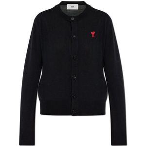 Ami Paris, Dames, Truien, Zwart, Maat: XL Wol,