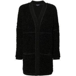 Giorgio Armani, Dames, Truien, Zwart, Maat: S Wol,