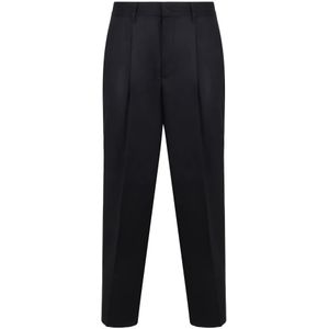 Emporio Armani, Heren, Broeken, Blauw, Maat: L Wol,