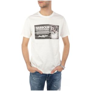 Barbour, Heren, Tops, Wit, Maat: L