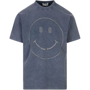 Moschino, Heren, Tops, Blauw, Maat: S Katoen,